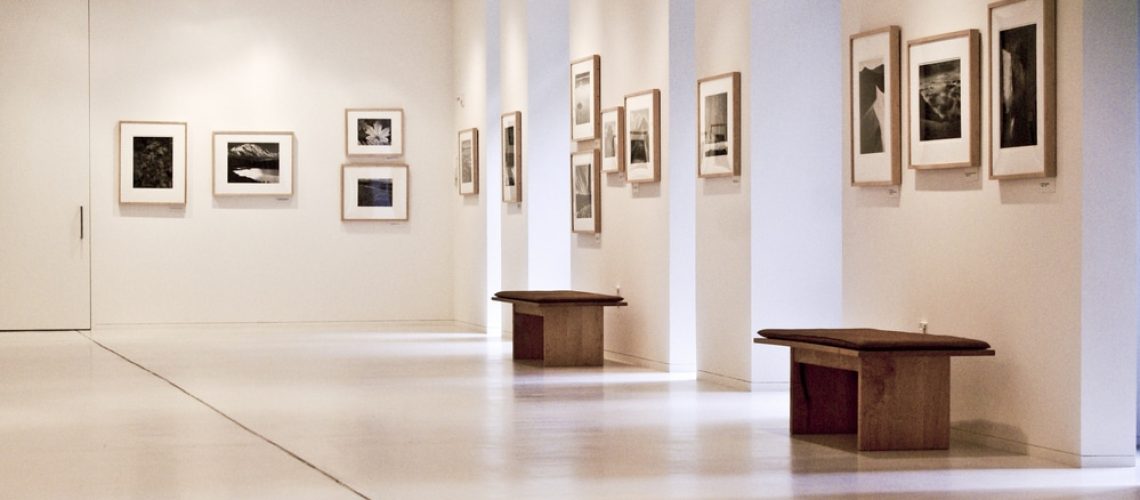Interior of a modern art gallery